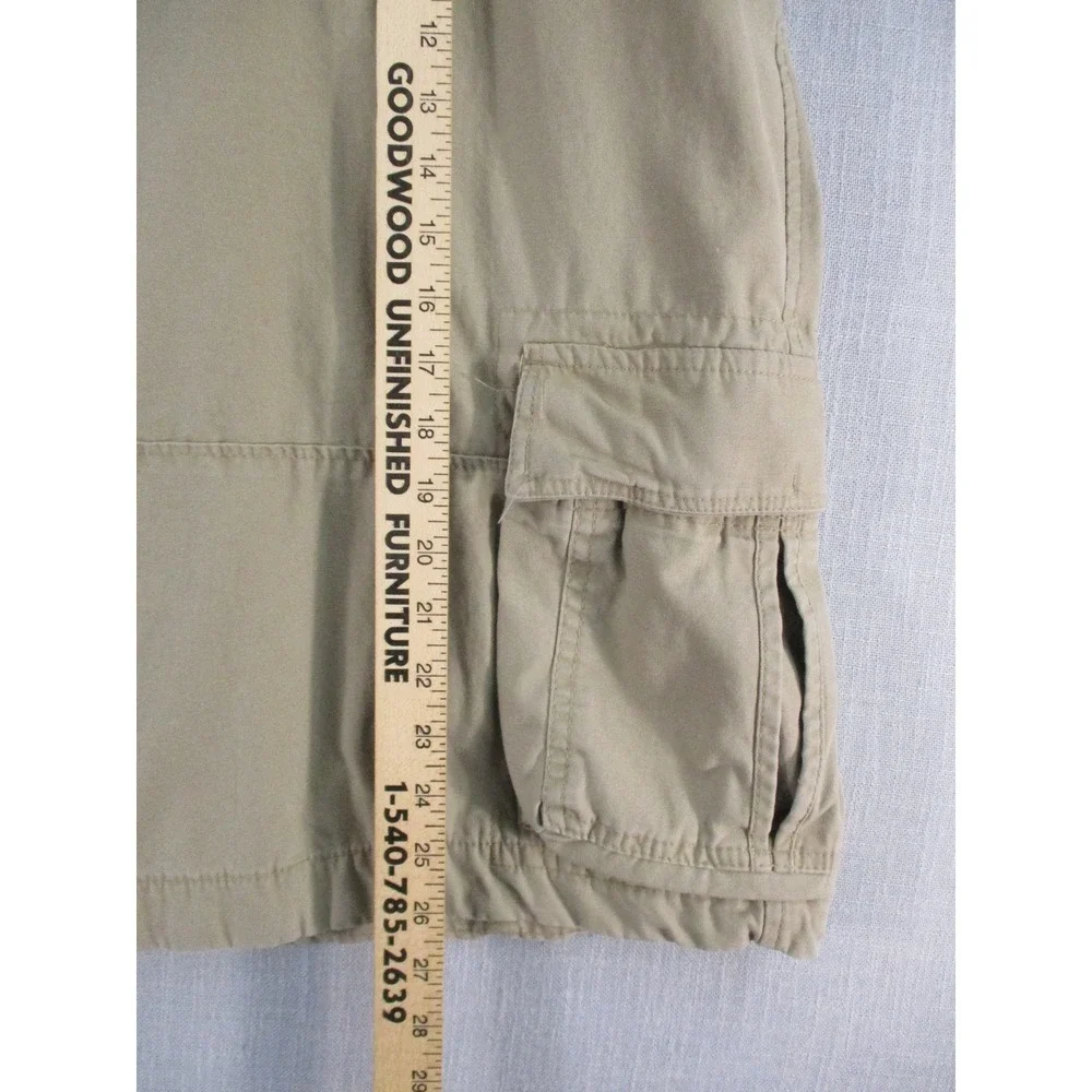 Mens Khaki Cargo Shorts 3X-Large Regular Tan Multi Pocket Utility 2540.UFSH.254
